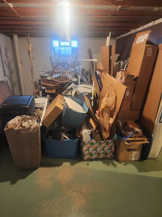 Roll-off dumpster container at job site for 6 Yard Dumpster Rental in Watertown